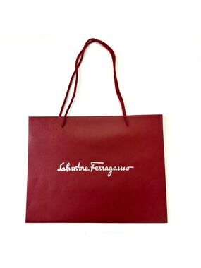 Ferragamo large paper shopping bag 15inches x 11.5inches x 7inches